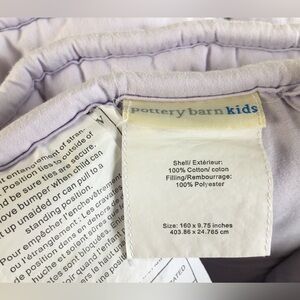 Pottery Barn Kids Purple Crib Bumper.